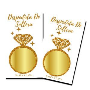 Bridal Shower Games - Despedida De Soltera - 50 Scratch Off Cards - Bachelorette